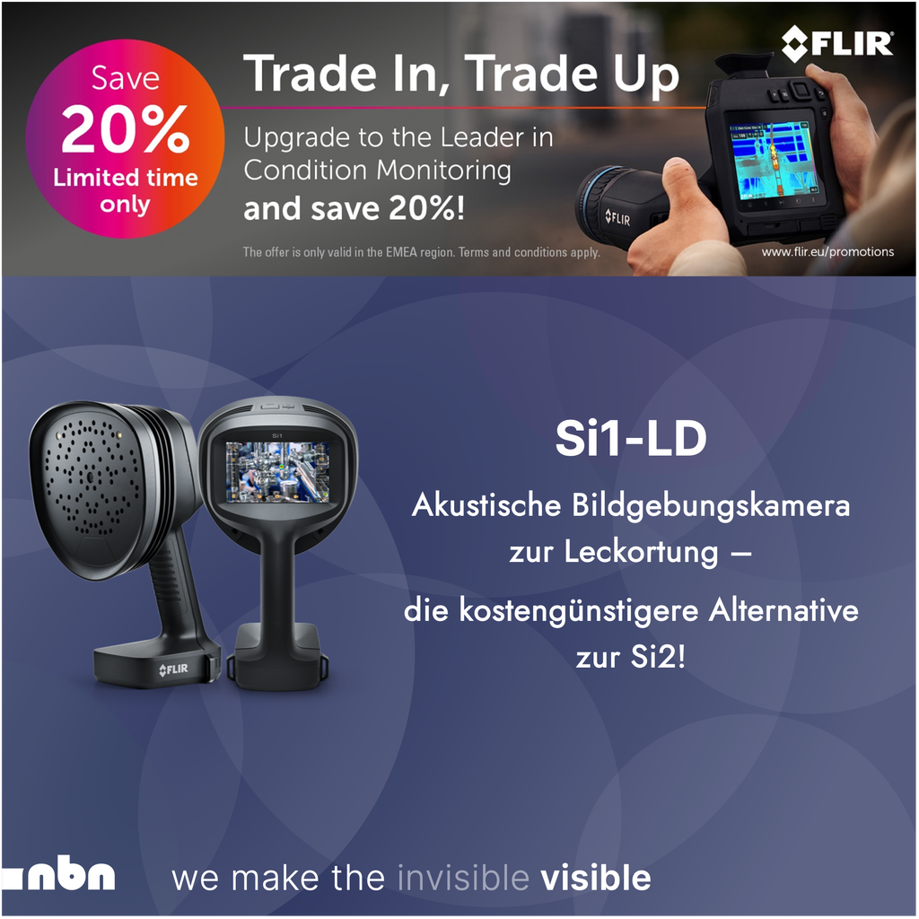 Slider - FLIR Trade-In Aktion & kostengünstige Akustikkamera (Schallkamera) zur Leckortung Si1-LD
